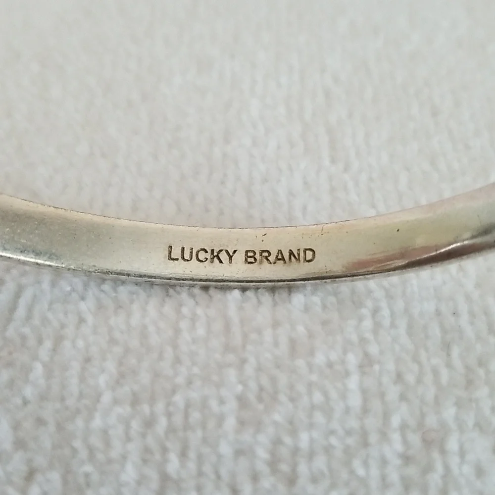 New Lucky Brand Bar Pave Cuff Bracelet